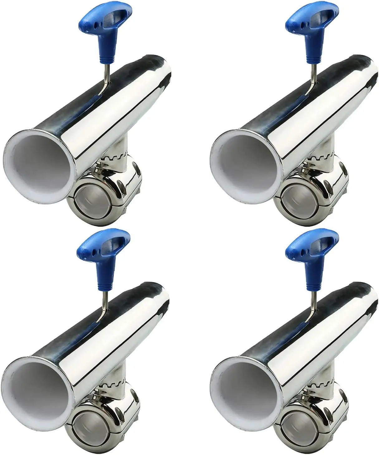2Pack Fishing Rod Holder for Rails 1" and 1.18" Stainless Steel Adjustable Rod Holder