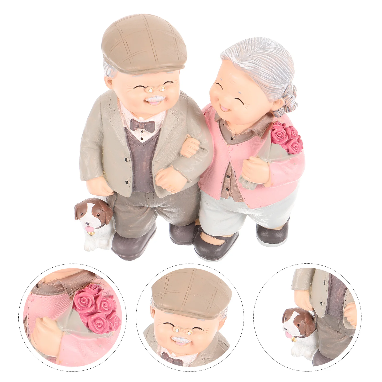 

Couple Wedding Statue Elderly Anniversary Figurine Figurines Toppers Grandparents Love Sculpture Cakes Age Old Parents The Bride