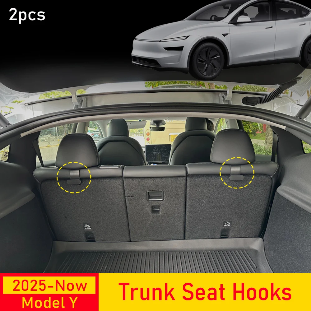 Car Back Seat Hook 2pcs Rear Seat Headrest Hanging Hook Umbrella Holder Storage Trunk Organizer Tesla Model Y Juniper