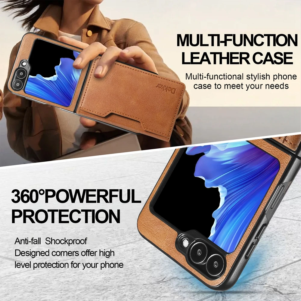Premium 2-in-1 Detachable Leather Wallet Phone Case with Card Slots and Wireless Charging Compatibility