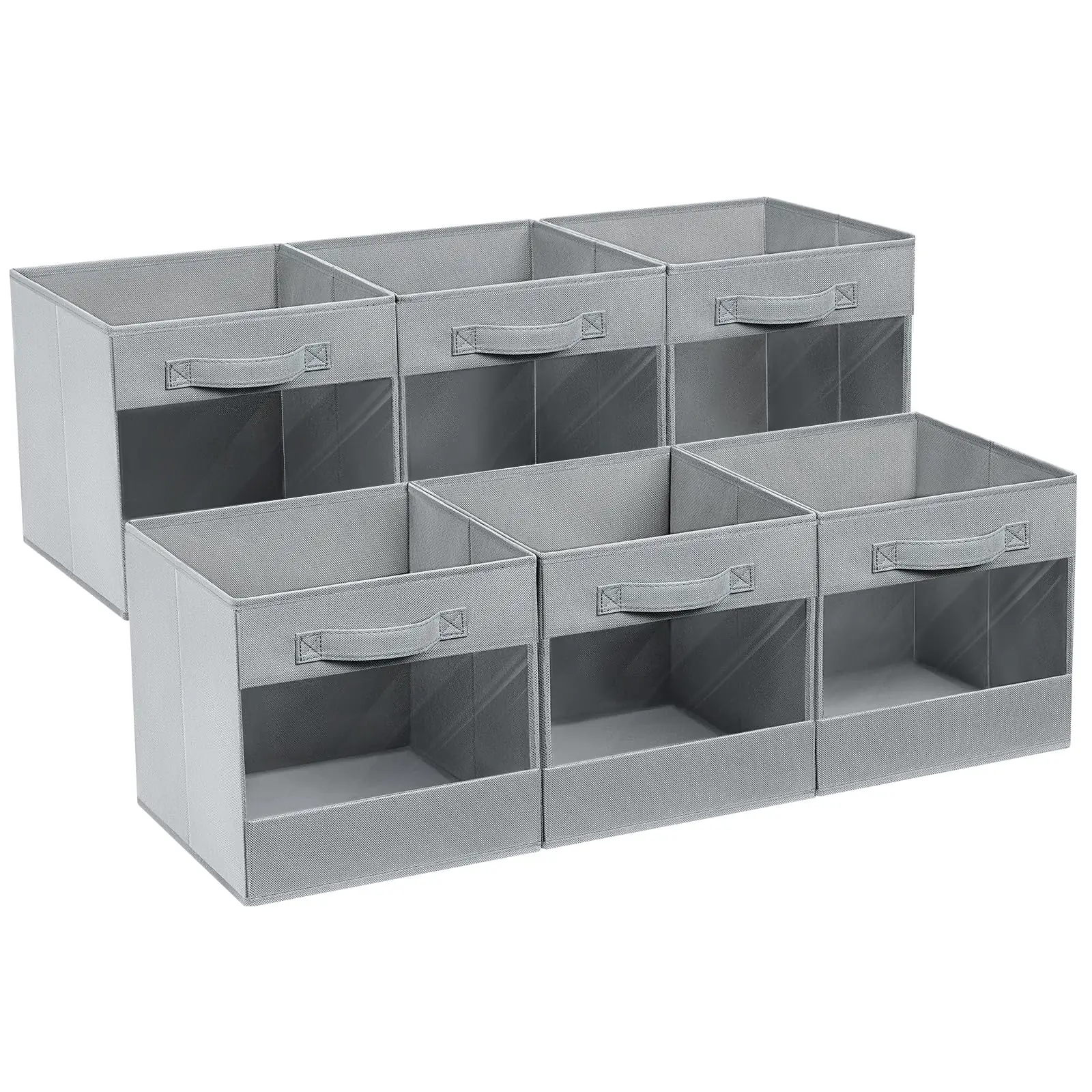 Fabric Storage Cubes with Handle, Foldable 11 Inch Cube Storage
