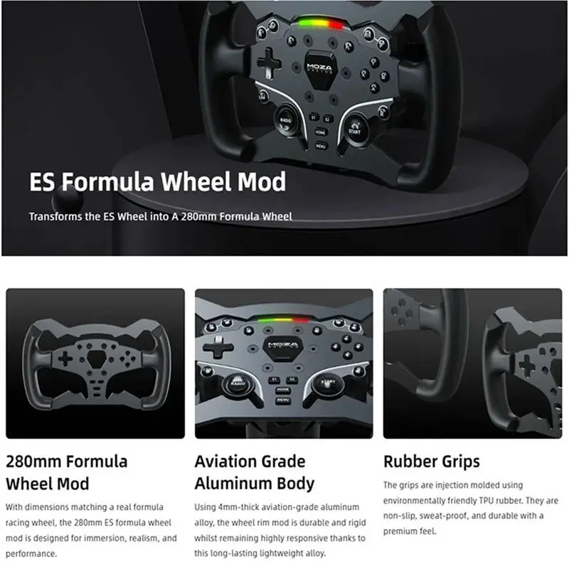 BB-레이싱 포뮬러 휠 모드 280mm 항공 등급 알루미늄 바디는 ES 휠용으로 특별히 설계 및 적용되었습니다.