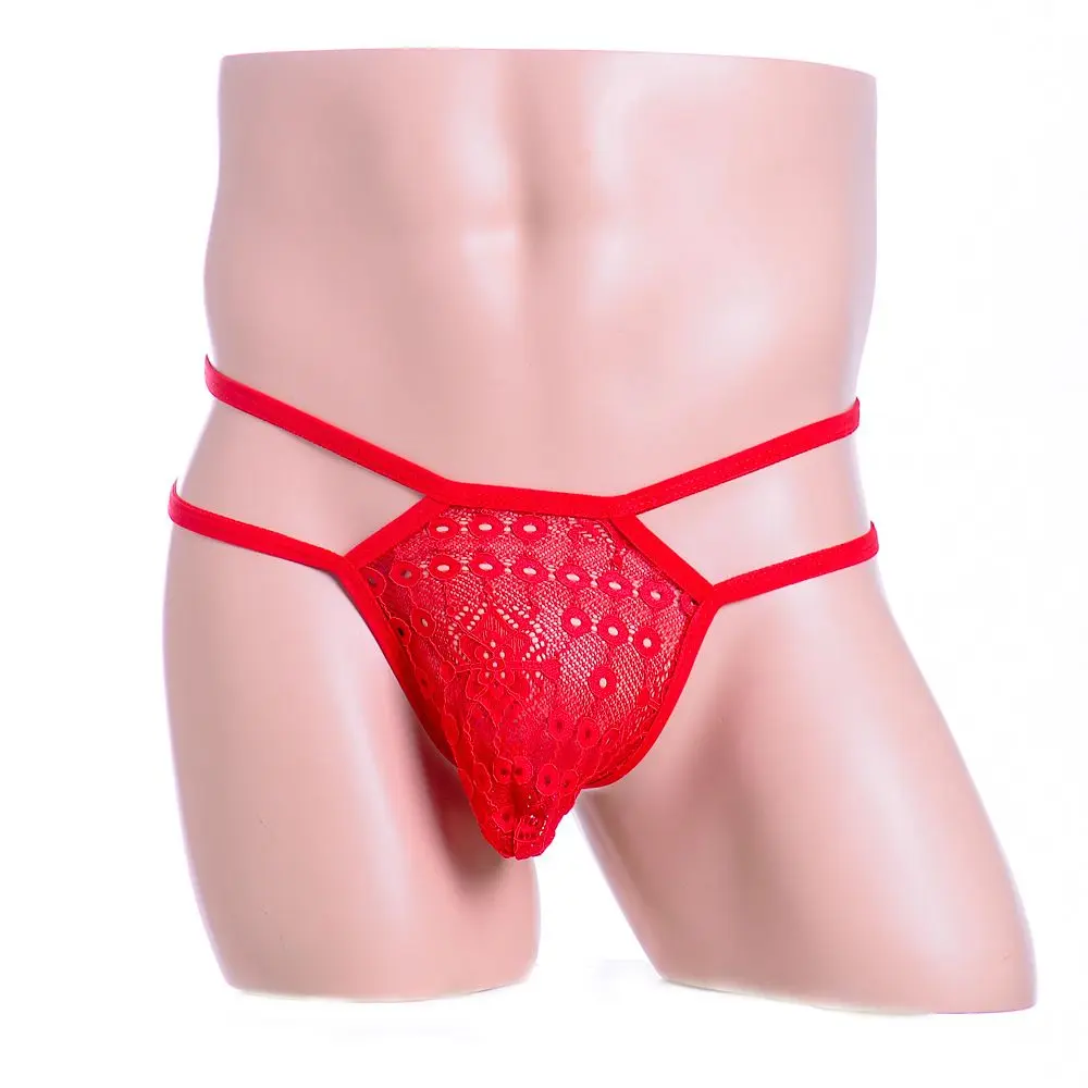 

Sexy Men'S Mash Perspective Hollow Out Thong Sexy Knickers Tanga Gay Slips Lingerie U Convex Trunk Panties