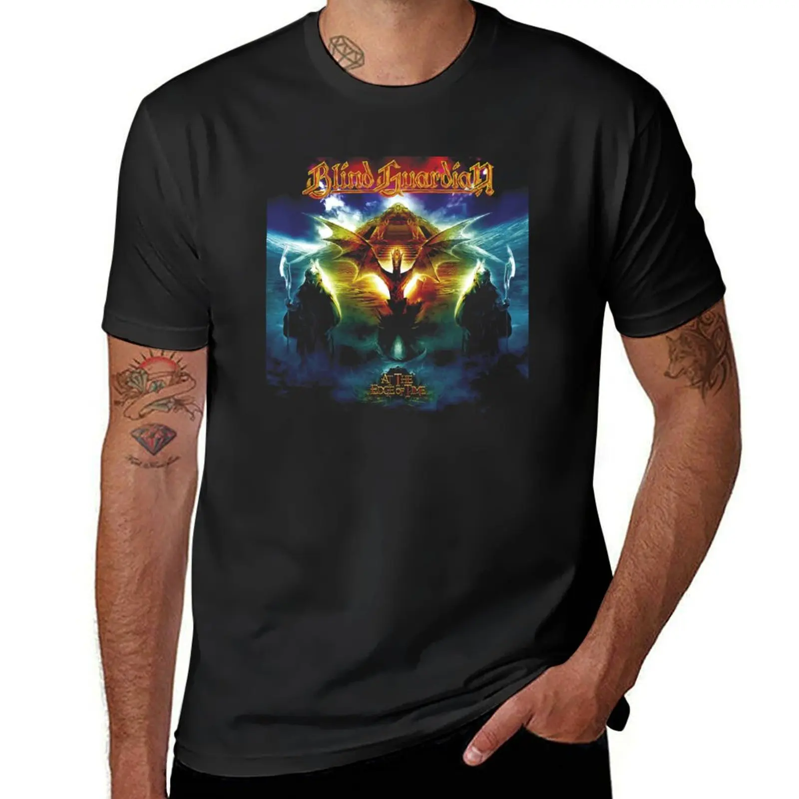 

AT THE EDGE OF TIME T-shirt plus sizes summer top quick drying t shirts for men cotton