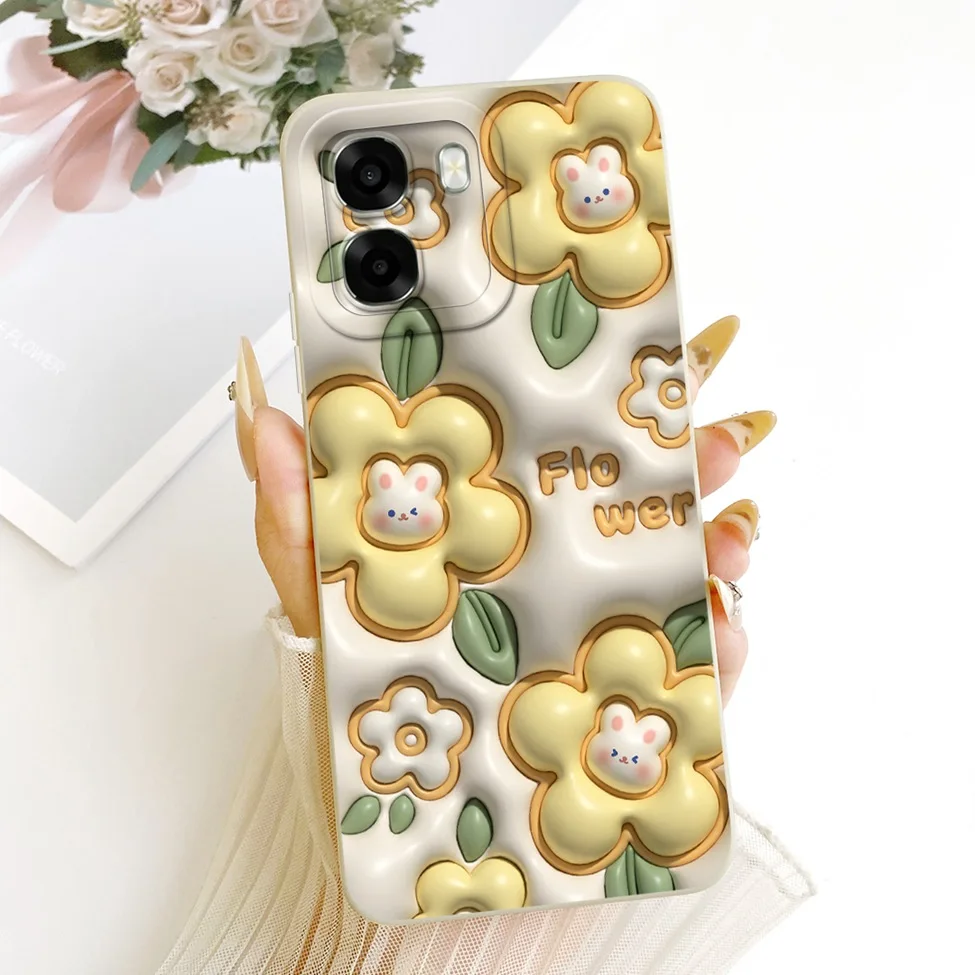 Cute Kawaii Luxury Fashion Flower Silicone Phone Case Cover