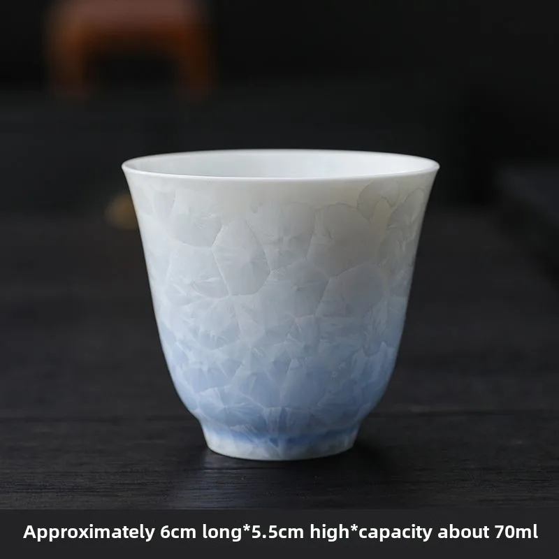 kiln - transformed crystal - glazed tea - tasting cup ceramic master's cup broad - brimmed hat - shaped cup kung fu tea cup
