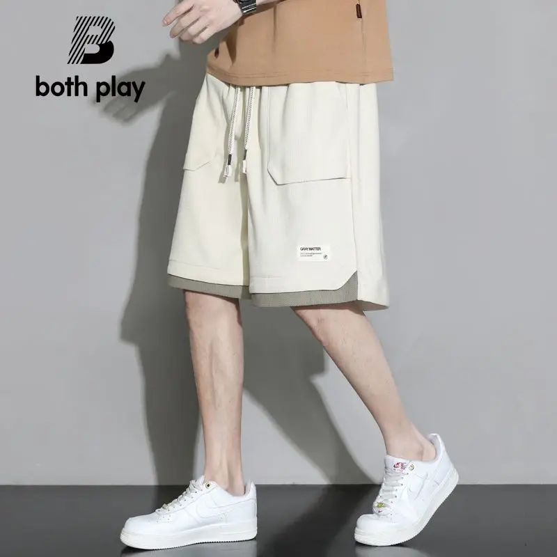 Summer Casual Shorts Men's Ice-sensing Thin Loose Straight Work Style Fashion Brand Five-point Pants 3