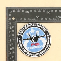2Pcs Fighter Airbone USA Air Force F35 Lightning II Embroidery Patch Iron on Applique Sewing Accessories Patchwork Fabric DIY - Image 5