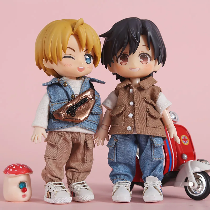 Ob11 Clothes 1/12 Bjd Doll Accessories Overalls Pant Doll Trousers For Nendoroids, Penny, Ymy, Molly,Gsc,Obitsu 11,Body9 2