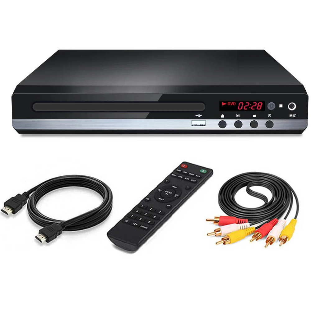 Ȩ DVD ÷̾ VCD CD ũ ̵ ÷̾  AV   USB ũ, Ǯ HD 1080P Ȩ DVD ÷̾ ڽ Ƽ̵
