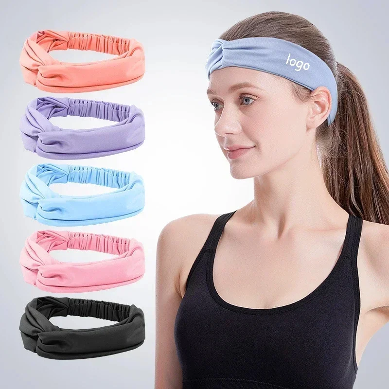 

Yoga Women Headband Cross Top Knot Elastic Hair Bands Soft Solid Girls Hairband Hair Accessories Twisted Knotted Headwrap