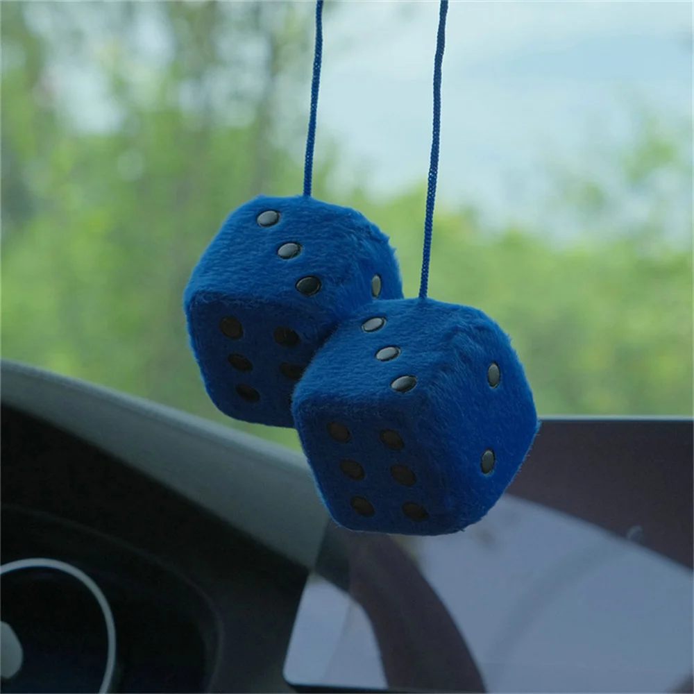 Pendentif de Rétroviseur de Voiture en Velours/Peluche, Ornement de Face,  Cadeaux de Nouvel An, 2 Pièces - AliExpress