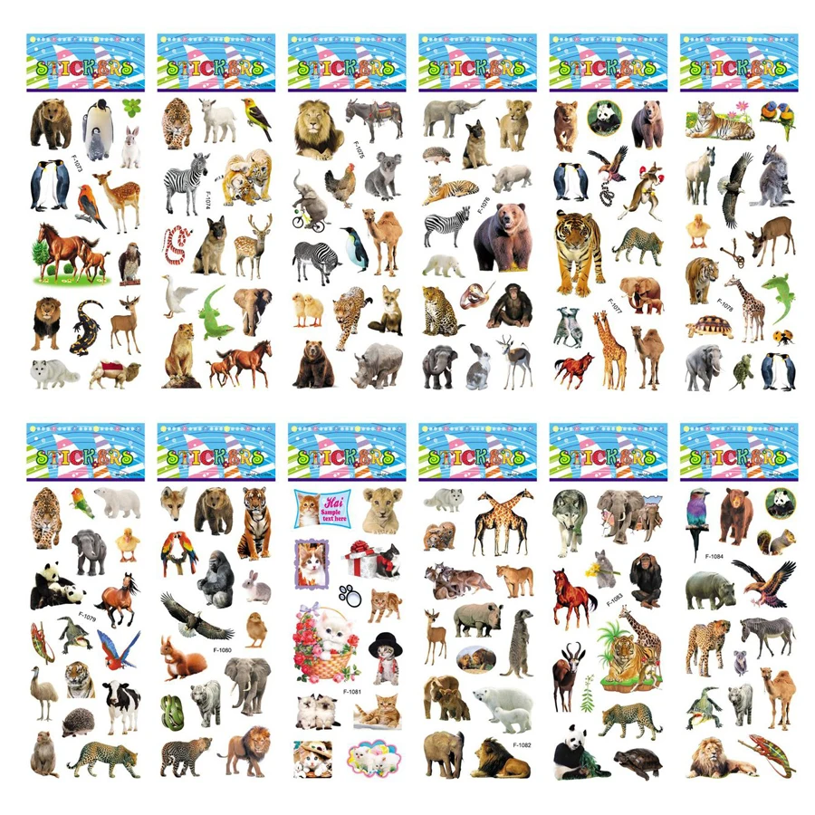 5 Sheets Kids Stickers Puffy Stickers for Children Birthday Christmas New Year Gift for Girl Boy Scrapbooking Cartoon Stickers 3