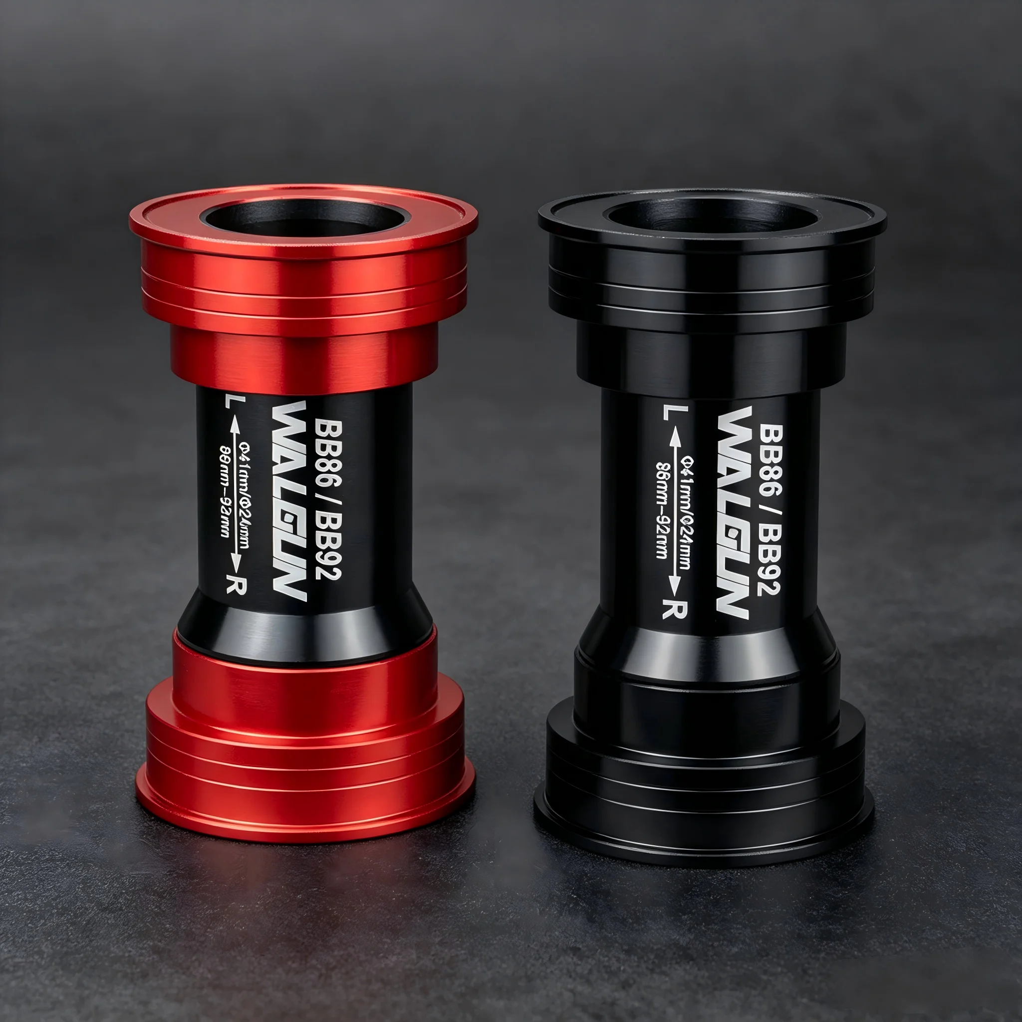 WALGUN PF4124 프레스핏 바텀 브래킷 세라믹 베어링 86.5-92mm 22mm/24mm 스핀들 로드 MTB 자전거 크랭크셋 교체품