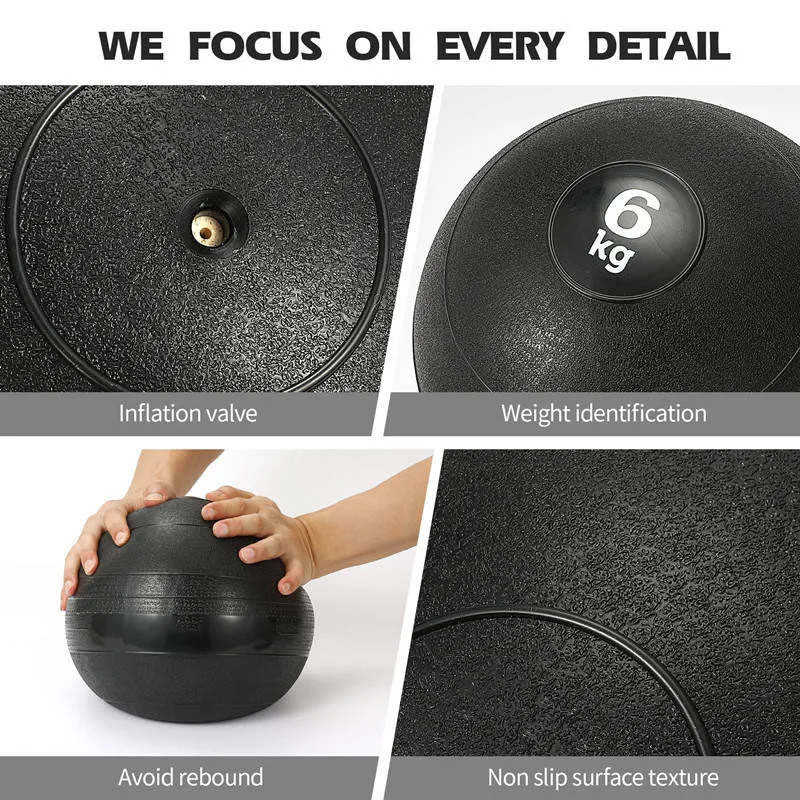 Factory Direct Price PVC Rubber Slam Ball Gym Exercise Medicine Balls 2KG 4KG 6KG 8KG 10KG Weighted Slam Ball