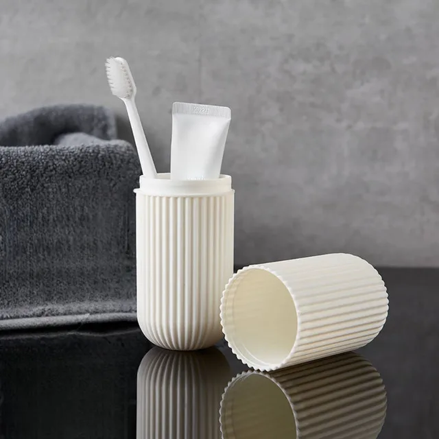 1pc Portable brosse à dents tasse salle de bain dentifrice support mallette de rangement boîte organisateur voyage articles de toilette stockage tasse nouveau créatif 4