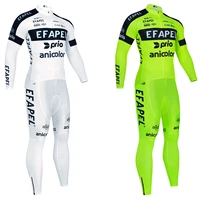 New White EFAPEL Cycling Jersey Winter Bike Maillot Jacket Pants Suit Men 20D Ropa Ciclismo Warmth Fleece Bicycle Clothing 1