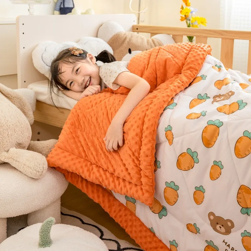 Baby Quilt Newborns 120x150cm Comfortable Soft Quilt Filler Inner For Kids Korean Cartoon Baby Crib Blanket Room Decor