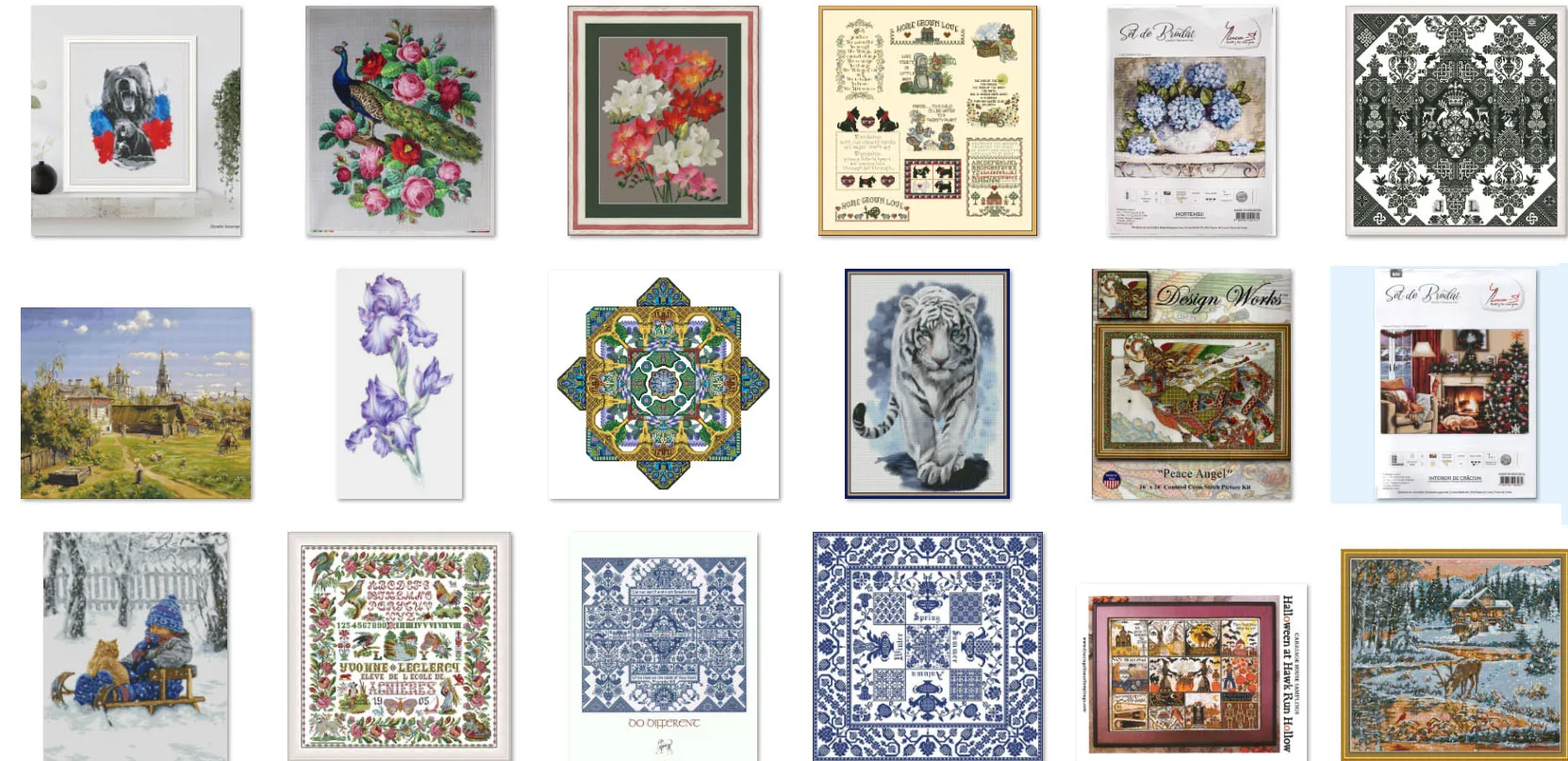 -home of the jigsaw birds 82-72 18ct 14ct 22ct cotton fabric cloth cotton thread embroidery handmade home cross stitch kits