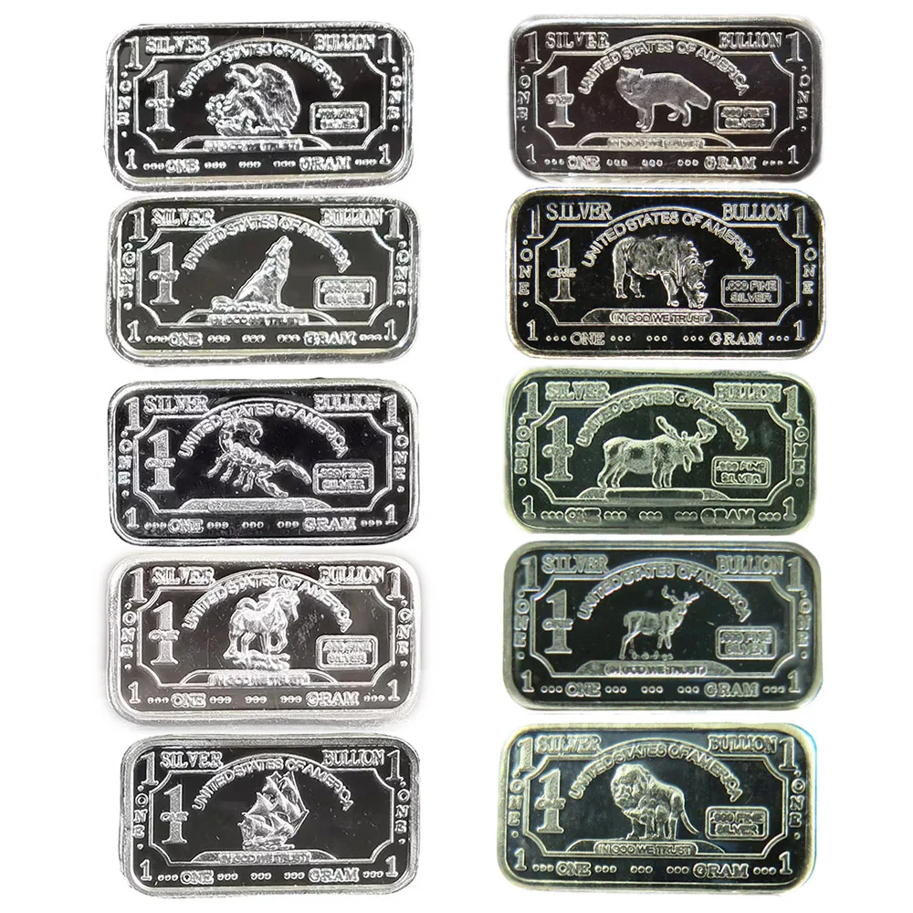 Silver Coins 999 1 Gram Pure Silver Fox Bar Animal Collection Series Metal  Commemorative Coins - AliExpress
