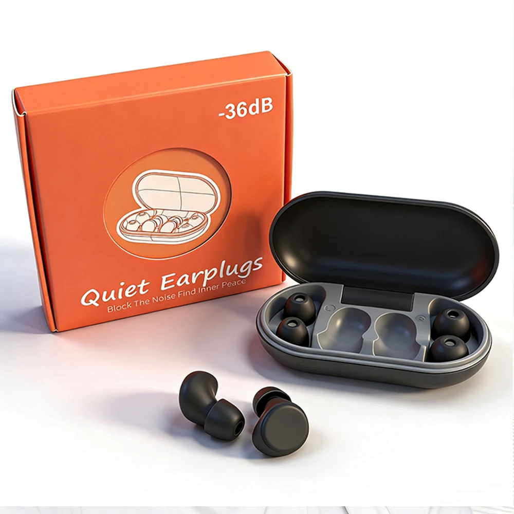 Premium Noise Cancelling Ear Plugs for Sleep & Focus - Reusable Sound Blocking Solution for Peaceful Rest & Travel