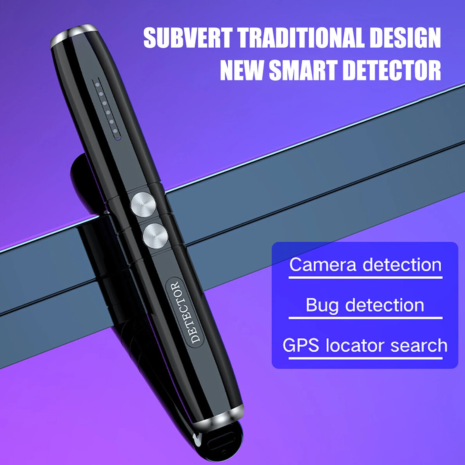 Mini GPS Signal Finder Pen Wireless Anti-SPY Hidden Pinhole Camera Bugs Detector Wiretap GSM/GPS Locator Blocker 2