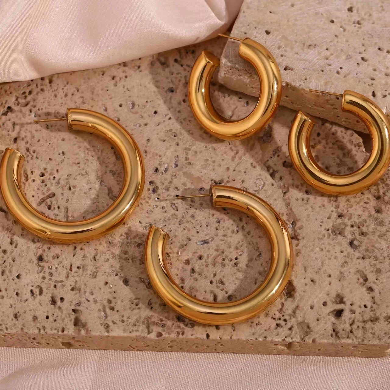 Pendientes Tous Pendientes Hipoalergu00e9nicos Aro Oro Rosa Con