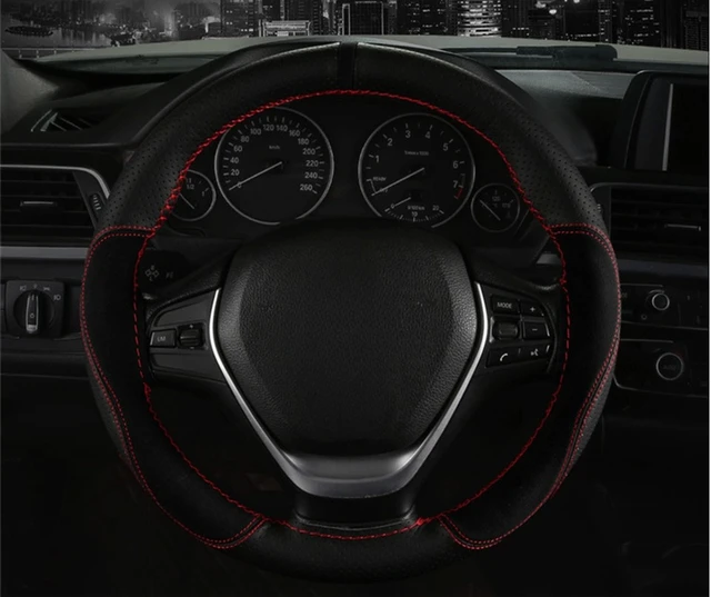 LAVIYE 車のステアリングホイールブレードカバーカスタマイズ滑り止めスエードレザー、BMW MスポーツM3 E90 E91 E92 E93 E87 E81 E82 E88 X1 E84用並行輸入 | LAVIYE 滑り止めカーアクセサリースエードレザーブレードカー