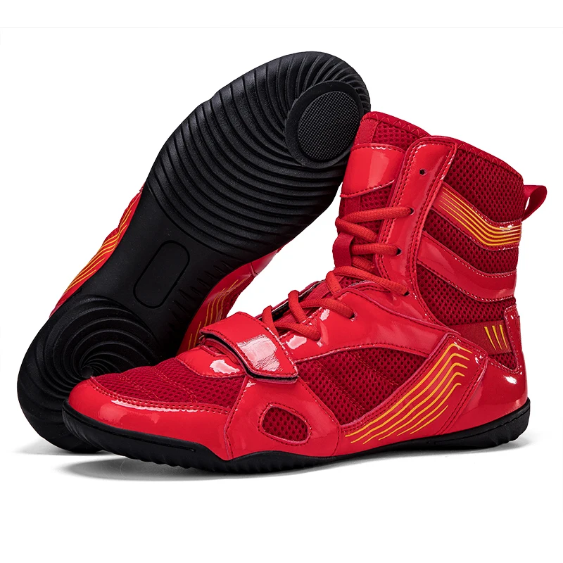 Men Boxing Boots Unisex High Top Comfortable Outdoor Fighting Sneaker Training Wrestling Shoes Men Professional Boxing Shoes