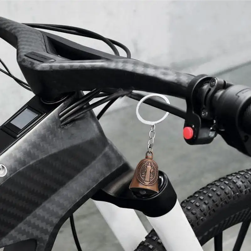 Gremlin Bell Motorcycle Good Luck Jesus Bell Creative Motorcycle Bell Accessories for Good Luck Retro Riding Luck Key Chain Bell