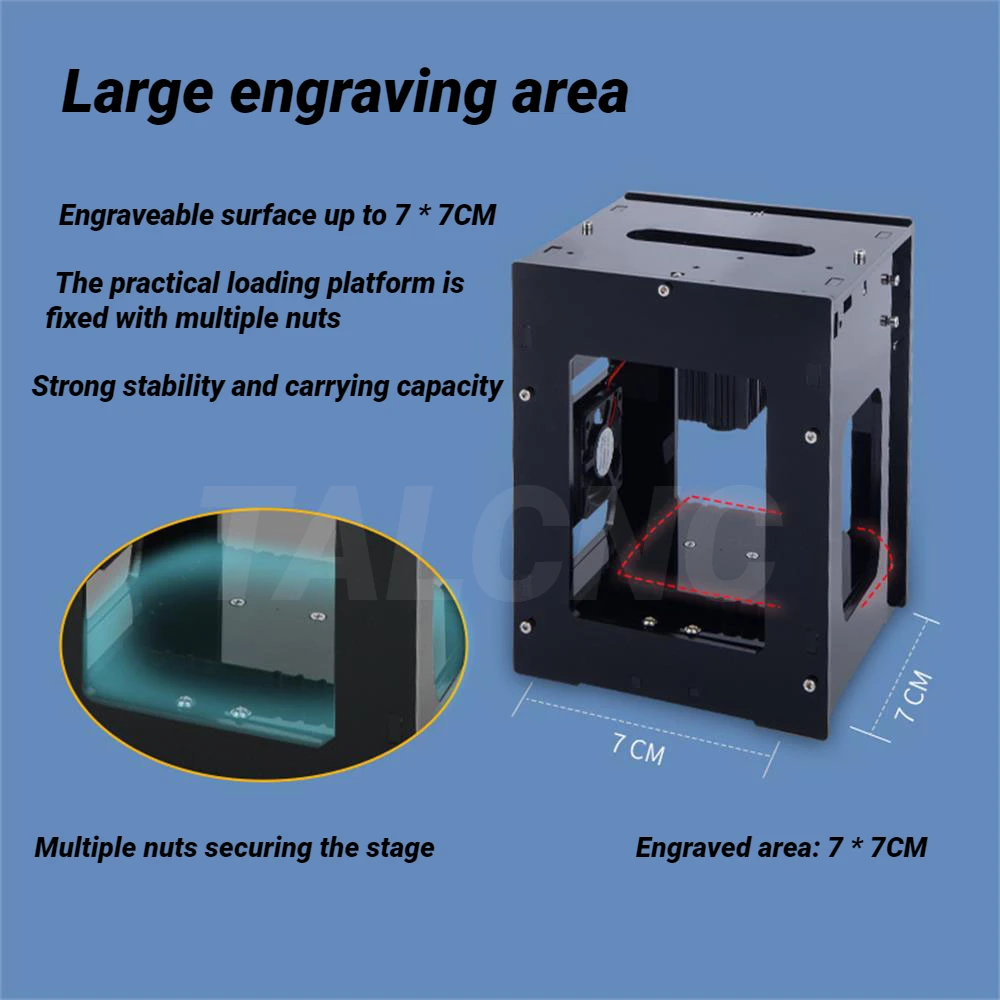 Laser Engraver Machine DIY USB Desktop Mark Printer Cutter Mini Laser Carving Machine 70x70mm Engraving Range