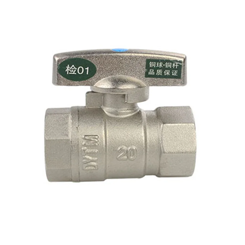 Full Copper 6 Points Thickened Inner And Outer Wire Thread Fully Open Copper Ball Core Large Flow Ball Valve