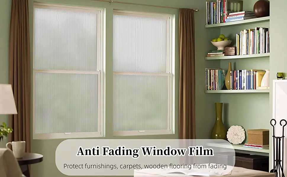 Description Picture 3 of itemReeded Glass Film Window Privacy Film 3D Glass Decals Film Decorative Film for Window Door Cabinet Non Adhesive Anti