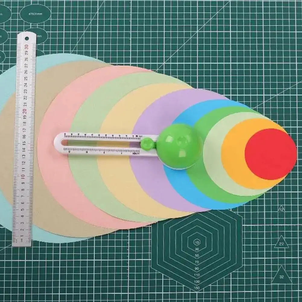 Пластиковый круглый режущий нож, модель компаса, Круглый резак для бумаги, скрапбукинга, открыток, режущий инструмент «сделай сам», Круглый резак Z1E9