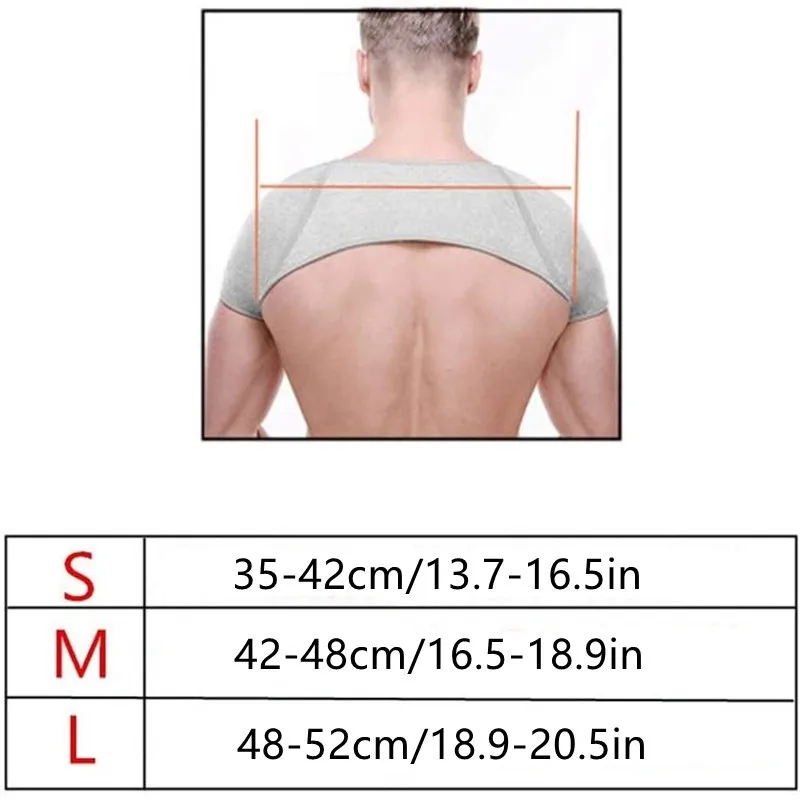 Doppio supporto per spalla Tutore Assenzio Compressione Cintura per spalla Tracolla Protezione scaldino per spalla per lussazione Dolore all'artrite - immagine 6