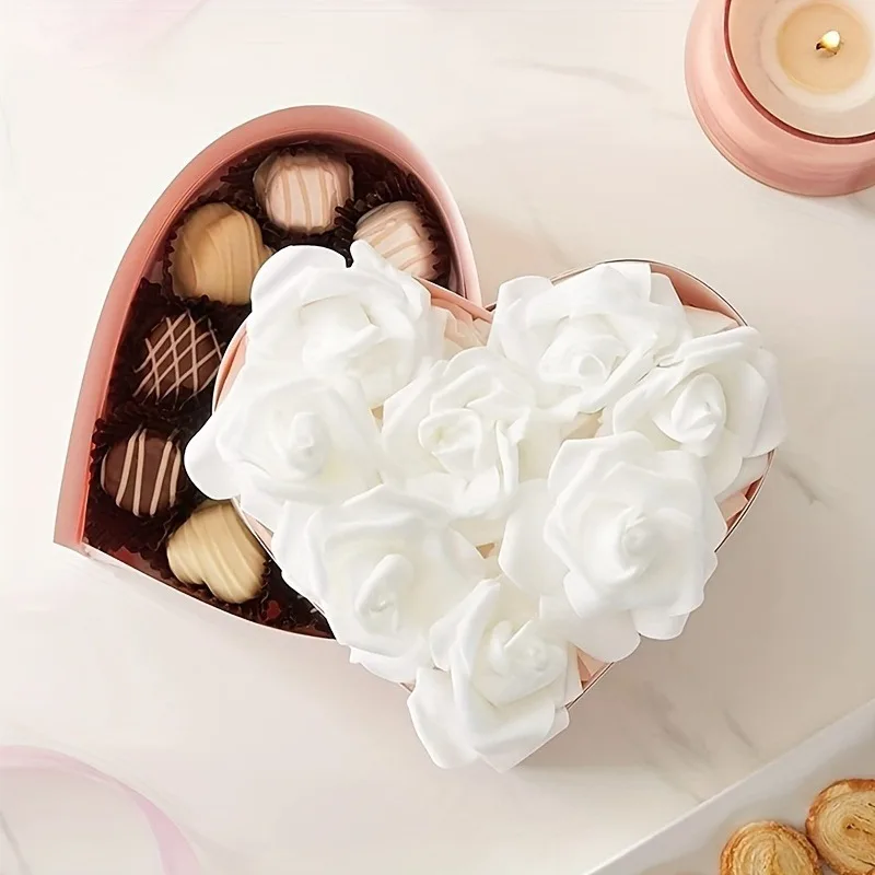 10/20 Stück Rose Künstliche Blumen Köpfe Schaum Gefälschte Blume für Zuhause Zimmer Dekor Hochzeit Dekoration Party Handwerk Kranz Geschenk Zubehör – Detail 5