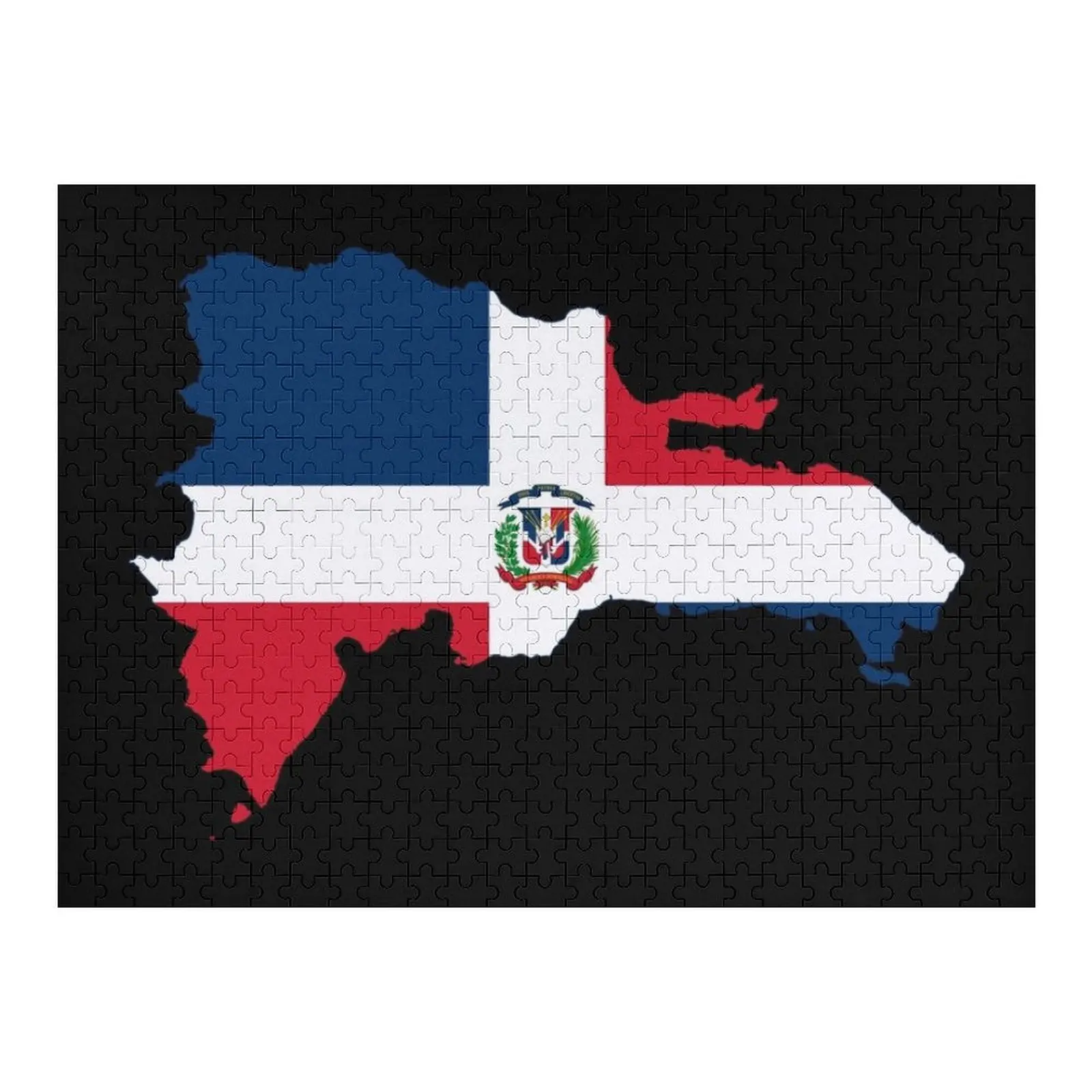 

Flag Map of the Dominican Republic Jigsaw Puzzle Woodens For Adults Custom Custom Photo Wooden Adults Puzzle