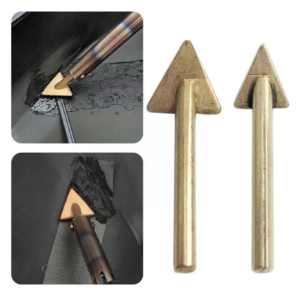 

Инструмент для ремонта автомобильного бампера, пластиковый ремонтный треугольный пластиковый Железный сварочный инструмент, сварочный набор с гладкой головкой 60