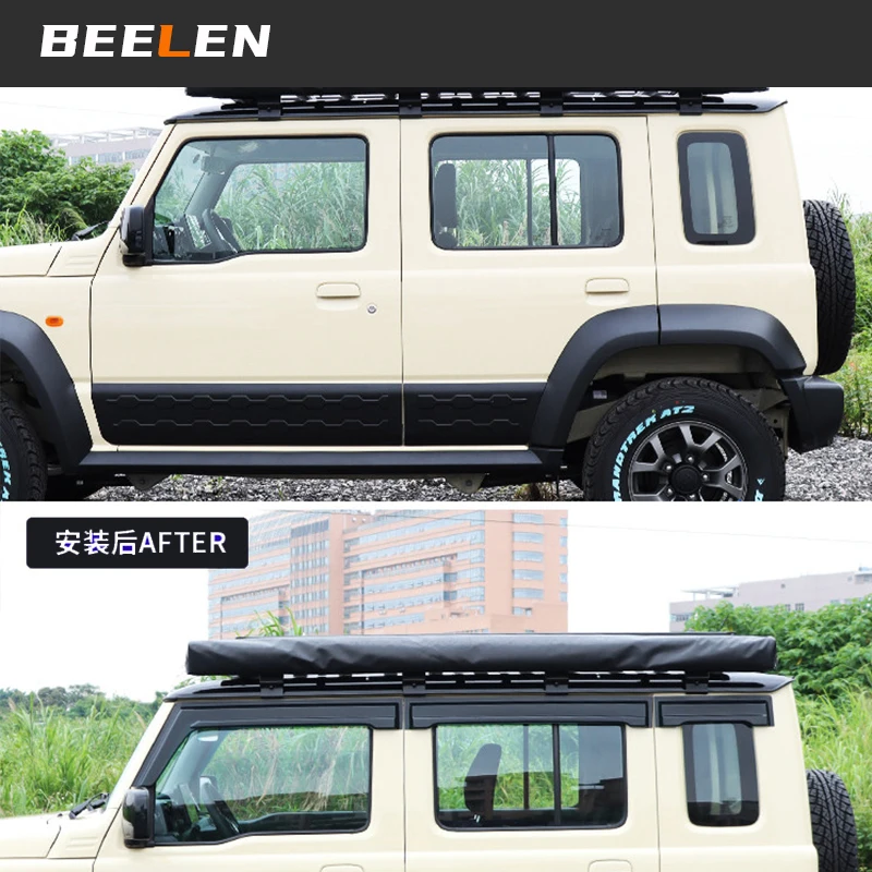 Car Window Visor Car Window Deflectors For Suzuki New JIMNY 5 door Window Visor Sun Rain Wind Deflector Awning Shield Vent Guard Shade Cover