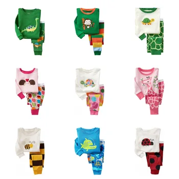 Kids 100% Cotton Pajamas Set – Cute Animal Embroidery Sleepwear for Boys & Girls 1