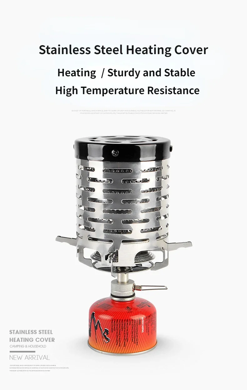 Description Picture 2 of itemMOUNTAINHIKER Mini Gas Heater Stove Cover Wear-resistant Outdoor Camping Portable Stainless Steel Warmer Heating Cover Equipment