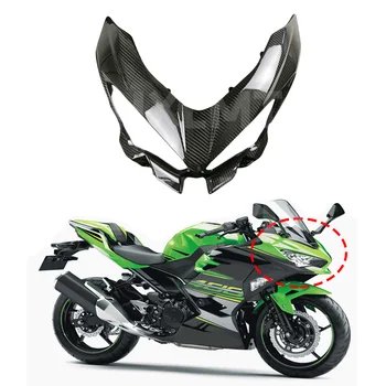 Front Part Fairing Headlight Diversion Upper Nose Cover Deflector Plate For Ninja400 NINJA250 2018 2019 2020 2021 2022 2023