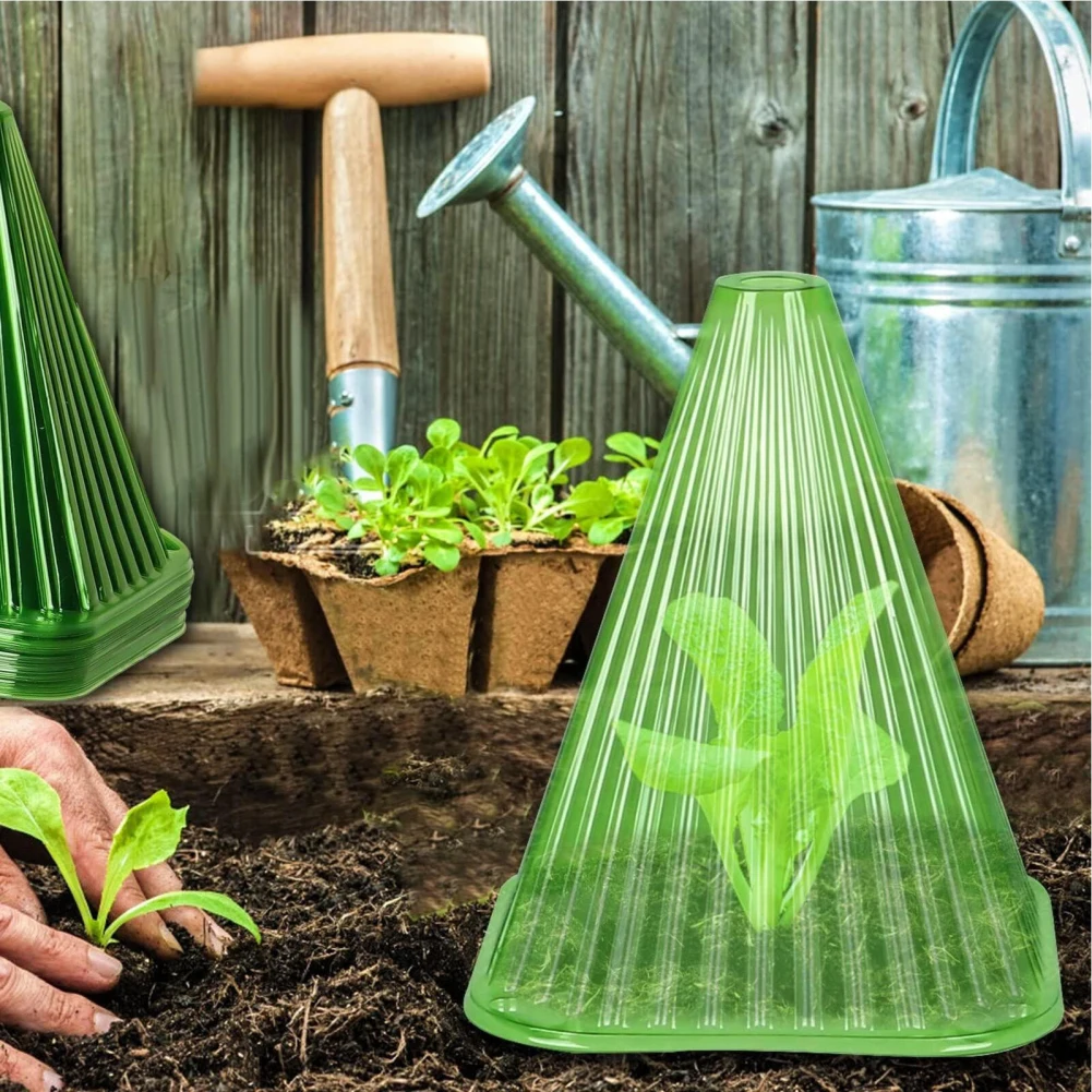 Plant Freeze Protection Cover Plant Covers With Ventilation Top 10 Pack Garden Cloches Plant Bell Cover For Seed Plants Flower images - 6