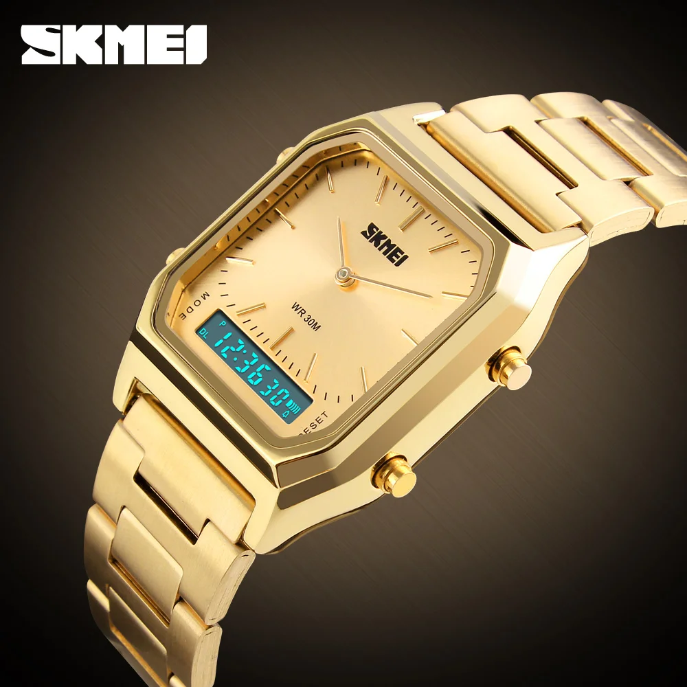SKMEI 1220 Quartz Wristwatches relogio masculino Fashion Casual Watch  Men Digital Dual Time Sports Chronograph 3bar Waterproof - 3