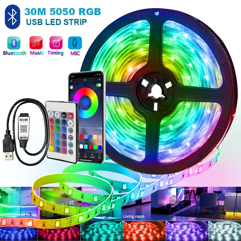 

Светодиодная лента Rgb 5050, 5 В, 5 м, 10 м, 15 м