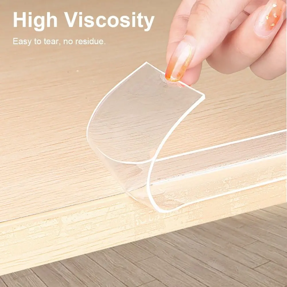 Silicone Table Corner Protector Table Corner Protector Table Edge Protector Furniture Anti Collision Strip Table Edge Guard Tape Furniture Corner Protective Strip Self Adhesive Transparent Kids Collision Proof Soft Bumper Baby Safety