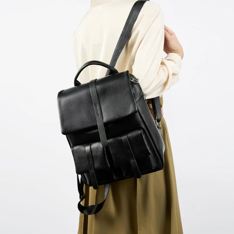 Leather Backpack Women Fashion Large Capacity Multi-functional Women's Travel Backpack
