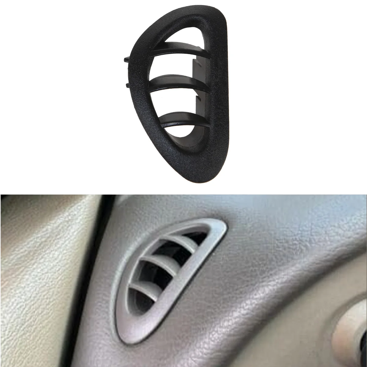 สีดําแดชบอร์ด AC เครื่องทําความร้อน Air Vent Grille ด้านซ้ายสําหรับ Ford Mustang 1999 2000 2001 2002 2003 2004 F4ZZ-63046A77-A 1