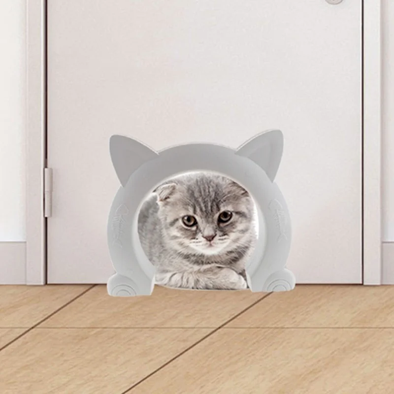 Cat Door Dog Hole Access Direction Controllable Toy For Pet Training Dog Cats Kitten ABS Plastic Small Pet Gate Door Kit Cat