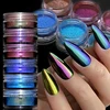 6Box/set Glitter Mirror Dust Nail Powder Chameleon Aurora Metallic Effect Pigments Laser For UV Gel Nail DIY Manicure Decoration 6